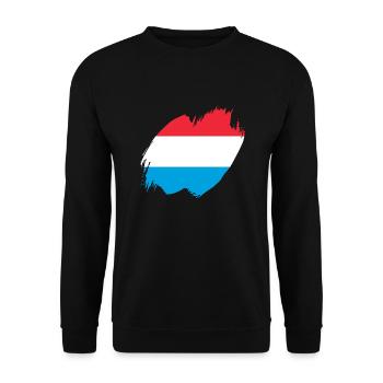 Luxembourg Flag Luxembourg flag Home - Unisex Sweatshirt - black - Front - Alina (178cm) & Michal (187cm)