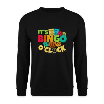 Jeu de bingo C’est O ́Clock Bingo - Sweat-shirt Unisexe - noir - Devant - Alina (178cm) & Michal (187cm)
