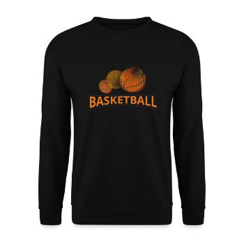 basket - Unisex Pullover - Schwarz - Vorne - Alina (178cm) & Michal (187cm)