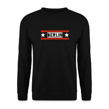 Berlin - Sweat-shirt Unisexe - noir - Devant - Alina (178cm) & Michal (187cm)
