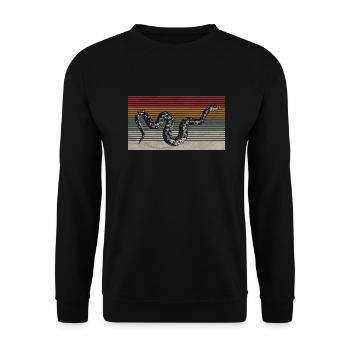 Schlange - Unisex Pullover - Schwarz - Vorne - Alina (178cm) & Michal (187cm)