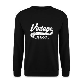Vintage 1984 - Unisex Sweatshirt - black - Front - Alina (178cm) & Michal (187cm)