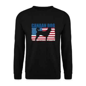 Chien de Canaan - Sweat-shirt Unisexe - noir - Devant - Alina (178cm) & Michal (187cm)