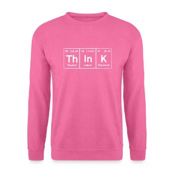 Think- Thinking Periodic Table White - Unisex Sweatshirt - pink - Front