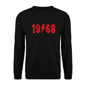 50. Geburtstag - Unisex Pullover - Schwarz - Vorne - Alina (178cm) & Michal (187cm)