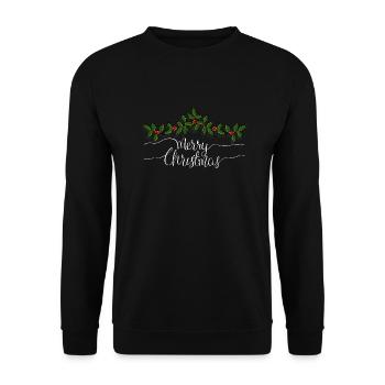 Merry Christmas Christmas present - Unisex Sweatshirt - black - Front - Alina (178cm) & Michal (187cm)