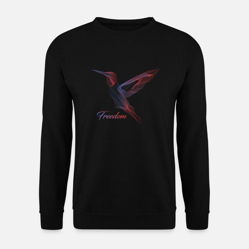 Freedom Peace Vogel Frieden Freiheit - Unisex Pullover - Schwarz