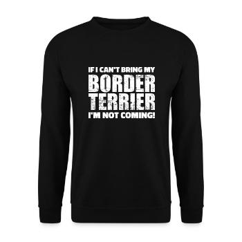 Border Terrier - Unisex Pullover - Schwarz - Vorne - Alina (178cm) & Michal (187cm)