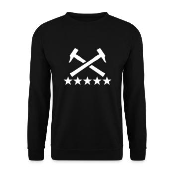 hammer - Unisex Sweatshirt - black - Front - Alina (178cm) & Michal (187cm)