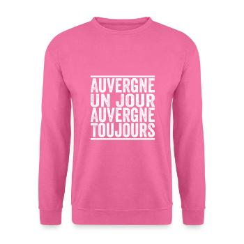 auvergnat un jour auvergnat toujours - Sweat-shirt Unisexe - rose - Devant