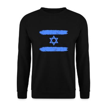 Israel - Unisex Sweatshirt - black - Front - Alina (178cm) & Michal (187cm)