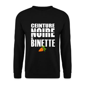 Jardin ceinture noire binette humour jardinier - Sweat-shirt Unisexe - noir - Devant - Alina (178cm) & Michal (187cm)