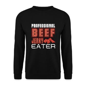 Professional Beef Jerky Eater Meat Lovers - Unisex Sweatshirt - black - Front - Alina (178cm) & Michal (187cm)