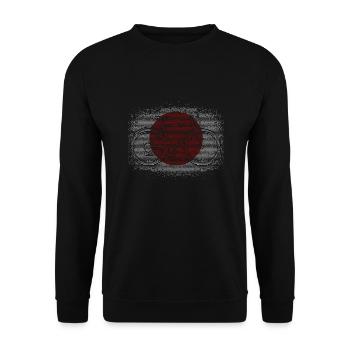 Drapeau du Japon utilisé Look Nihon drapeau japonais - Sweat-shirt Unisexe - noir - Devant - Alina (178cm) & Michal (187cm)