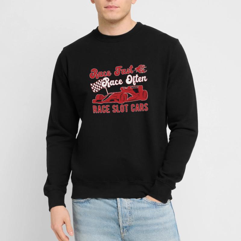Course, course rapide, course souvent de voitures de course Sweat-shirt Unisexe
