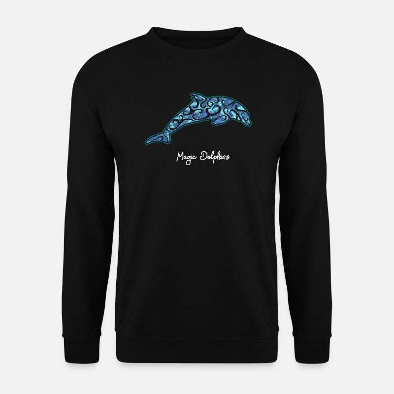 Blue Dolphin Dolphin Shirt - Unisex Sweatshirt - black