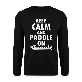 Dragon Boat Racing Crew Paddlers Water Sport - Unisex Sweatshirt - black - Front - Alina (178cm) & Michal (187cm)