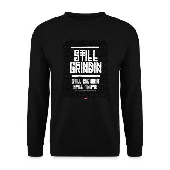 Still grindin' - Unisex Pullover - Schwarz - Vorne - Alina (178cm) & Michal (187cm)
