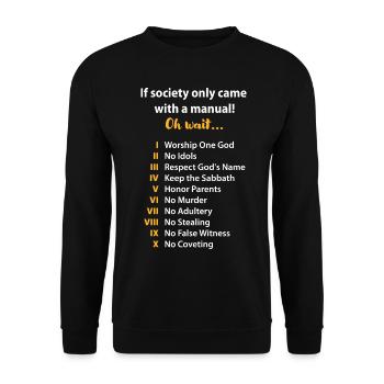 Manual To Life - light - Unisex Sweatshirt - black - Front - Alina (178cm) & Michal (187cm)