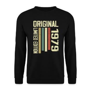 Retro 1979 45th Anniversary Gift Vintage 1979 - Unisex Sweatshirt - black - Front - Alina (178cm) & Michal (187cm)