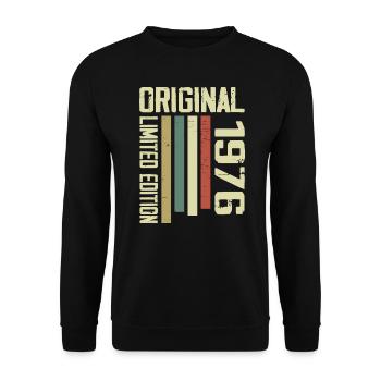 Retro 1976 cadeau 48e anniversaire Vintage 1976 - Sweat-shirt Unisexe - noir - Devant - Alina (178cm) & Michal (187cm)