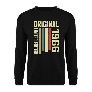 Retro 1966 Gift 58th Birthday Vintage 1966 - Unisex Sweatshirt - black - Front - Alina (178cm) & Michal (187cm)