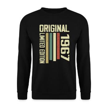 Retro 1967 cadeau 57e anniversaire Vintage 1967 - Sweat-shirt Unisexe - noir - Devant - Alina (178cm) & Michal (187cm)