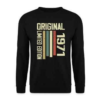 Retro 1971 cadeau 53e anniversaire Vintage 1971 - Sweat-shirt Unisexe - noir - Devant - Alina (178cm) & Michal (187cm)
