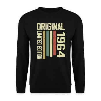 Retro 1964 cadeau 60e anniversaire Vintage 1964 - Sweat-shirt Unisexe - noir - Devant - Alina (178cm) & Michal (187cm)