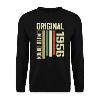 Retro 1956 Gift 68th Birthday Vintage 1956 - Unisex Sweatshirt - black - Front - Alina (178cm) & Michal (187cm)