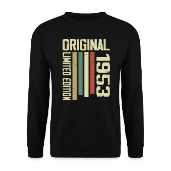 Retro 1953 cadeau 71e anniversaire Vintage 1953 - Sweat-shirt Unisexe - noir - Devant - Alina (178cm) & Michal (187cm)