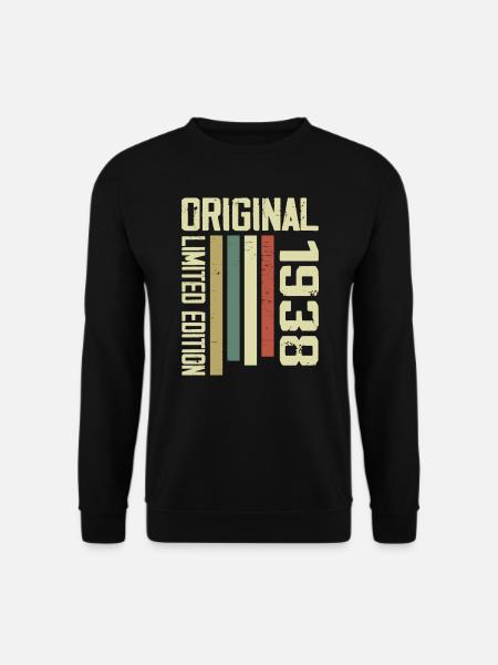 Retro 1938 Geschenk 86. Geburtstag Jahrgang 1938 - Unisex Pullover - Schwarz