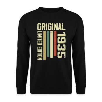 Retro 1935 Gift 89th Birthday Vintage 1935 - Unisex Sweatshirt - black - Front - Alina (178cm) & Michal (187cm)