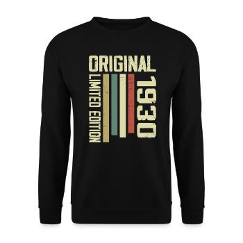 Retro 1930's Gift 94th Birthday Vintage 1930's - Unisex Sweatshirt - black - Front - Alina (178cm) & Michal (187cm)