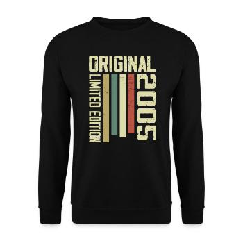 Retro 2005 19th Anniversary Gift Vintage 1995 - Unisex Sweatshirt - black - Front - Alina (178cm) & Michal (187cm)