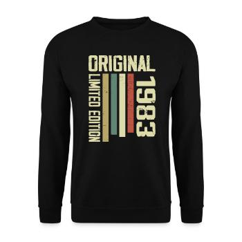 Retro 1983 Cadeau 41e Anniversaire Vintage 1983 - Sweat-shirt Unisexe - noir - Devant - Alina (178cm) & Michal (187cm)