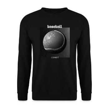Baseball Comet - Unisex Sweatshirt - black - Front - Alina (178cm) & Michal (187cm)