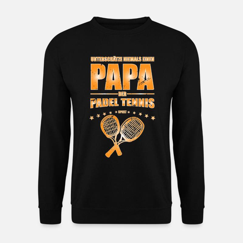 Geschenk für Papa Padel Tennis Papa tolles - Unisex Pullover - Schwarz
