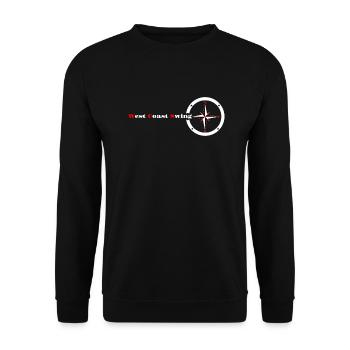 West Coast Swing Compass WCS Gift Westie Dance - Unisex Sweatshirt - black - Front - Alina (178cm) & Michal (187cm)
