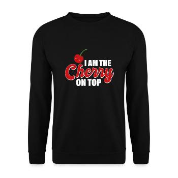 Je suis la cerise sur le gâteau - Sweat-shirt Unisexe - noir - Devant - Alina (178cm) & Michal (187cm)