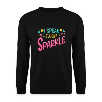Diamond Painting Artist Speak Sparkle Diamond - Unisex Sweatshirt - black - Front - Alina (178cm) & Michal (187cm)