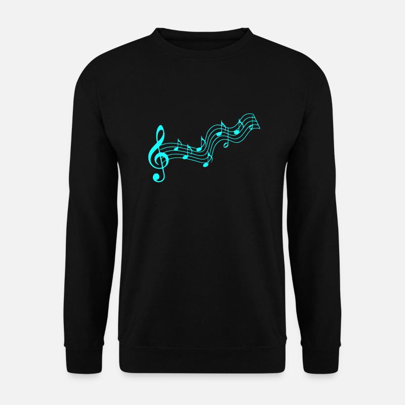 Musik Noten Notenschlüssel - Unisex Pullover - Schwarz