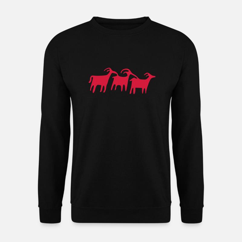 petroglyph herd vector - Unisex Sweatshirt - black