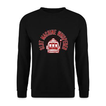 Gambling Fan Slot Machine Whisperer Casino - Unisex Pullover - Schwarz - Vorne - Alina (178cm) & Michal (187cm)