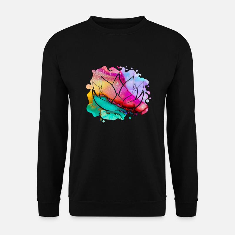 Lotusblume - Unisex Pullover - Schwarz