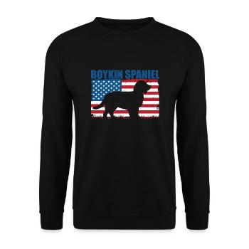 Boykin Spaniel - Unisex Sweatshirt - black - Front - Alina (178cm) & Michal (187cm)