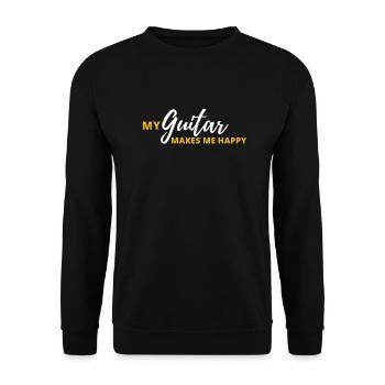 Gitarre - Unisex Pullover - Schwarz - Vorne - Alina (178cm) & Michal (187cm)