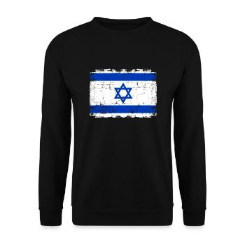 Israel - Unisex Sweatshirt - black - Front - Alina (178cm) & Michal (187cm)
