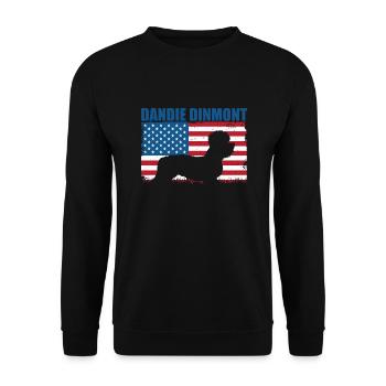 Dandie Dinmont Terrier - Unisex Sweatshirt - black - Front - Alina (178cm) & Michal (187cm)