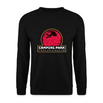 Camper Tent Camping Saying Camping Gifts - Unisex Sweatshirt - black - Front - Alina (178cm) & Michal (187cm)